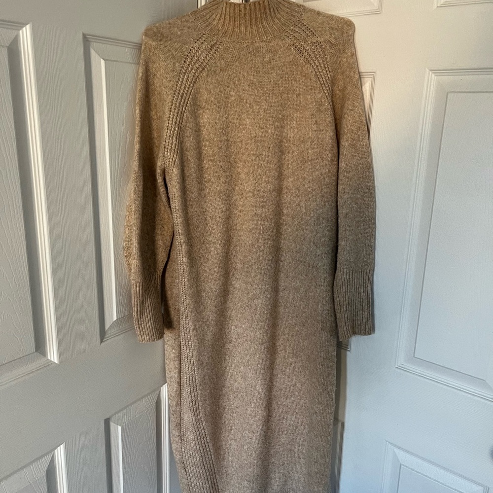 ASOS Long Sleeve Tan Sweater Dress